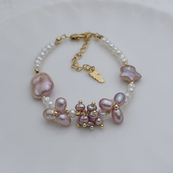 Handmade Jewelry - B142 Handmade Freshwater Baroque Pearl Bracelets